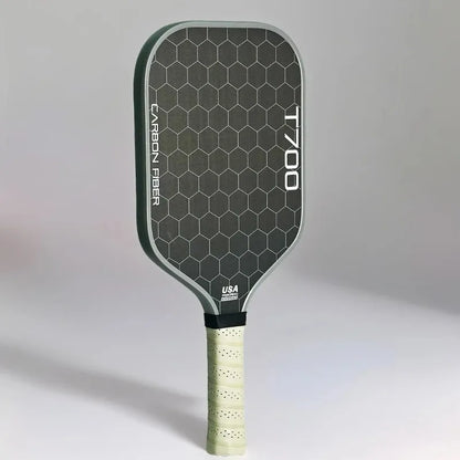 Carbon Fiber T700 Pickleball Paddle Polymer Honeycomb Core Carbon Friction Surface Enhanced Power, Rotation and Control 16mm