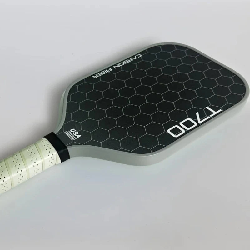 Carbon Fiber T700 Pickleball Paddle Polymer Honeycomb Core Carbon Friction Surface Enhanced Power, Rotation and Control 16mm