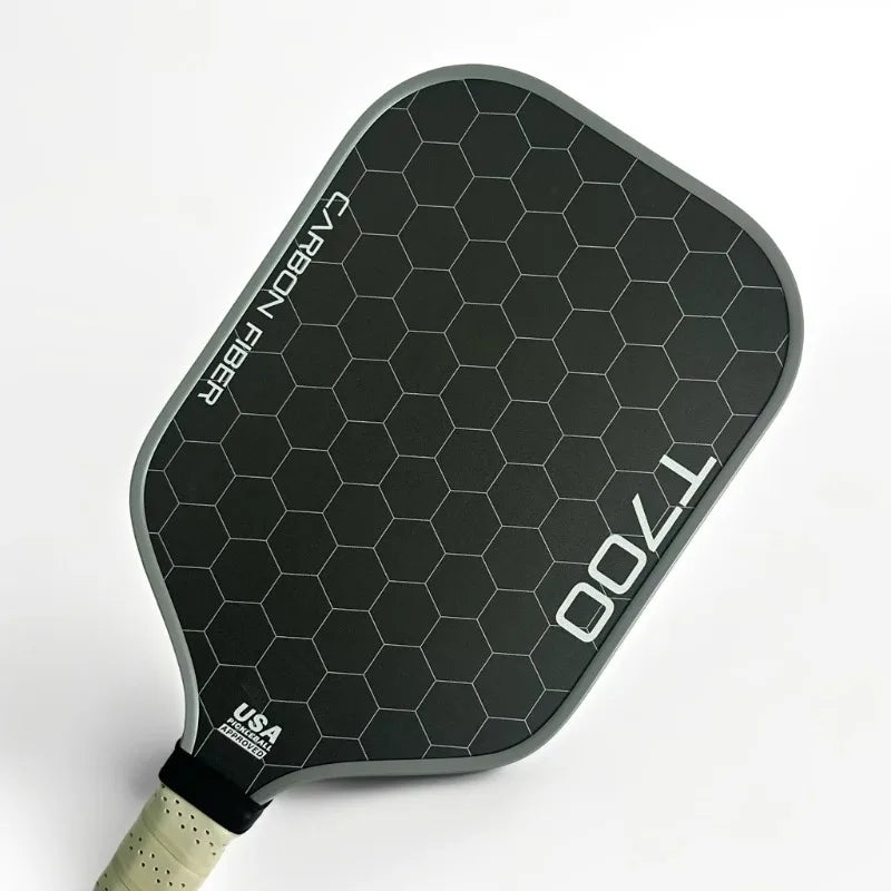 Carbon Fiber T700 Pickleball Paddle Polymer Honeycomb Core Carbon Friction Surface Enhanced Power, Rotation and Control 16mm