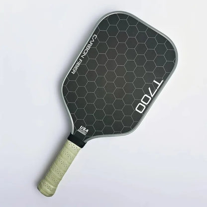 Carbon Fiber T700 Pickleball Paddle Polymer Honeycomb Core Carbon Friction Surface Enhanced Power, Rotation and Control 16mm