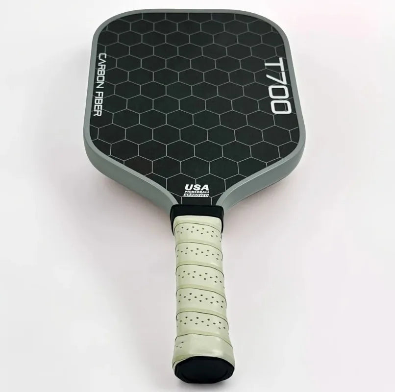 Carbon Fiber T700 Pickleball Paddle Polymer Honeycomb Core Carbon Friction Surface Enhanced Power, Rotation and Control 16mm