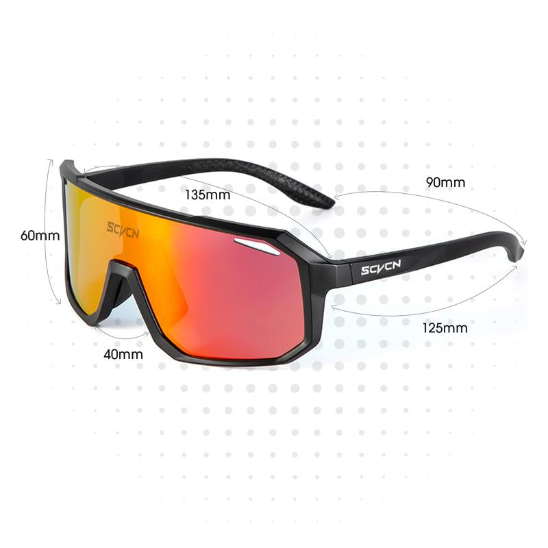 SCVCN Cycling Glasses Bike Mountain Bicycle Hiking Camping Golf UV400 Sunglasses Sport Protection Glasses for Men Women Baseball